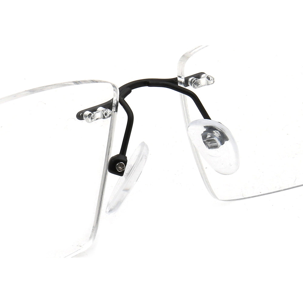 Duncan | Gold Square Business Eyeglasses For Men | Rectangle Metal Rimless Glasses Frame Online
