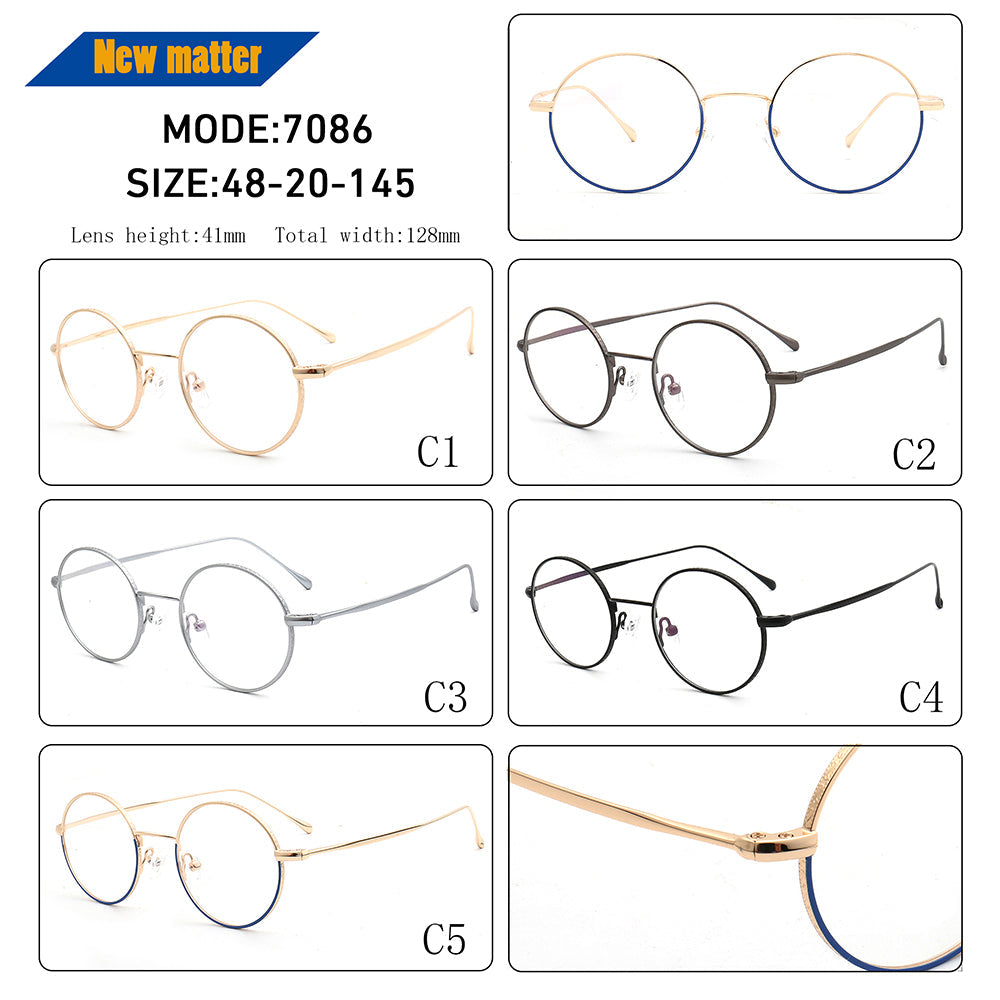 Atlas|Classic Round Metal Eyeglasses Frames