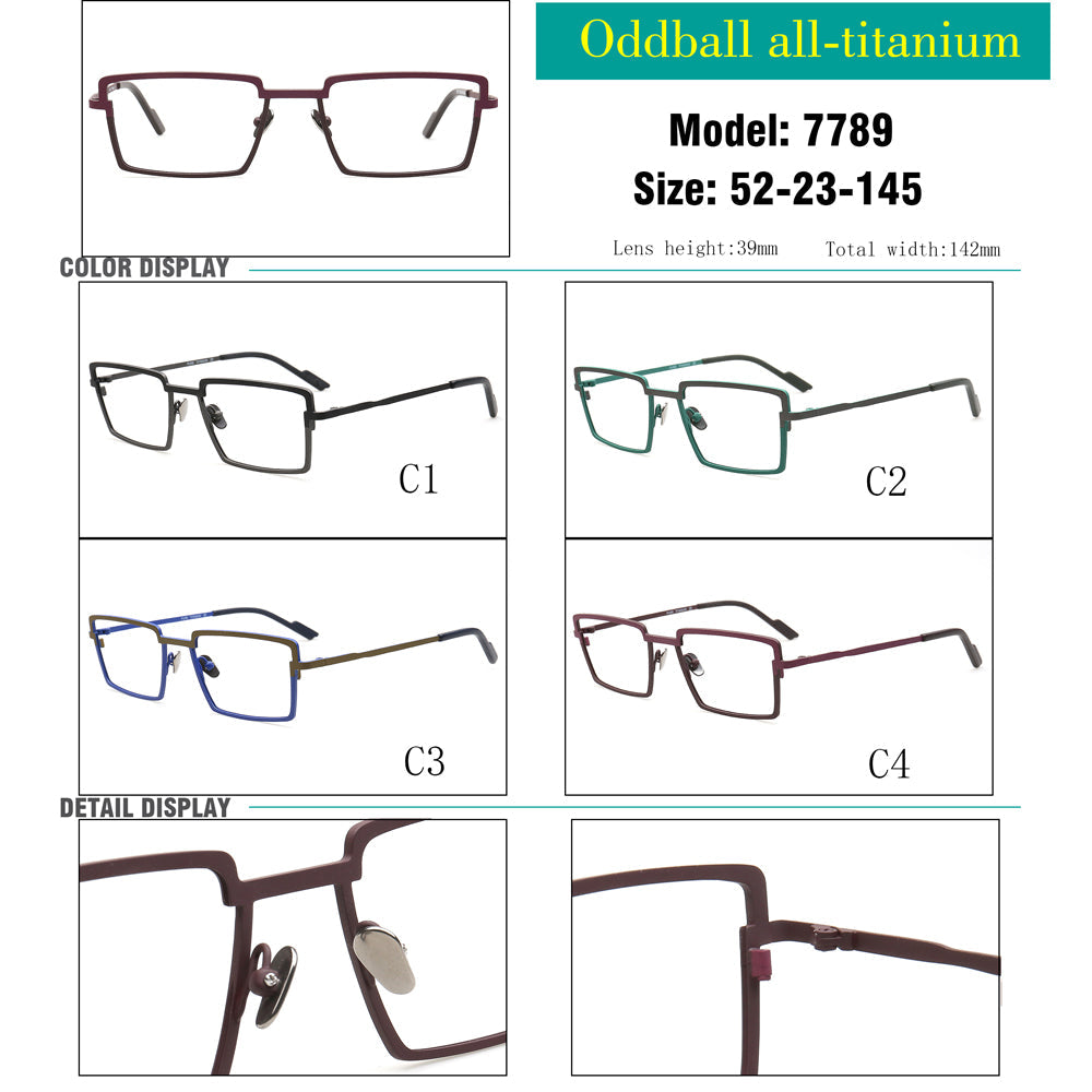 Charles | Classic Mens Rectangle Full Rim Eyeglasses | Modern Two Tone Business Glasses Frames for Men
