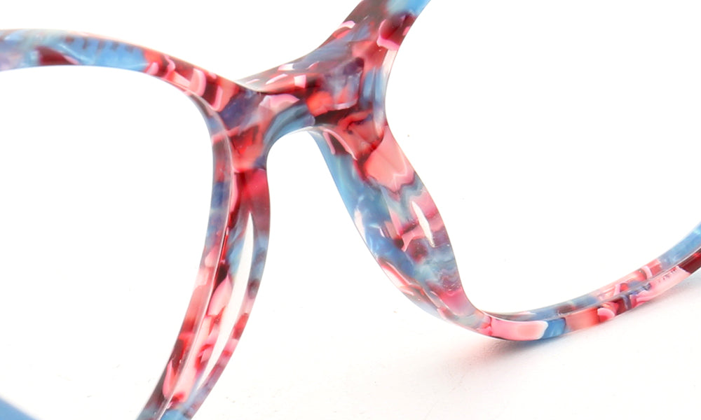 Amelia | Patterned Cat Eye Glasses For Women | Colorful Acetate Eyeglasses w/ Tortoise Shell Design