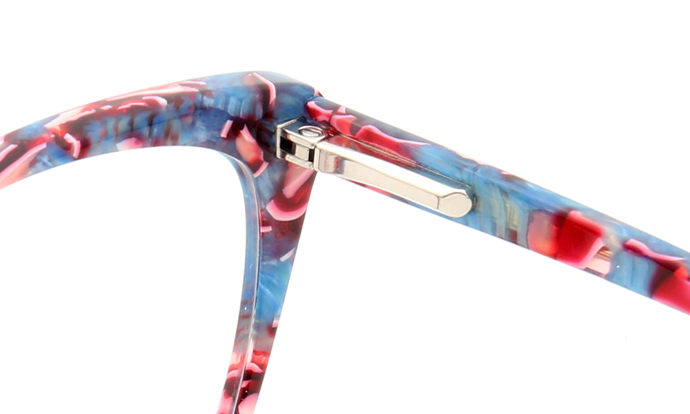 Amelia | Patterned Cat Eye Glasses For Women | Colorful Acetate Eyeglasses w/ Tortoise Shell Design