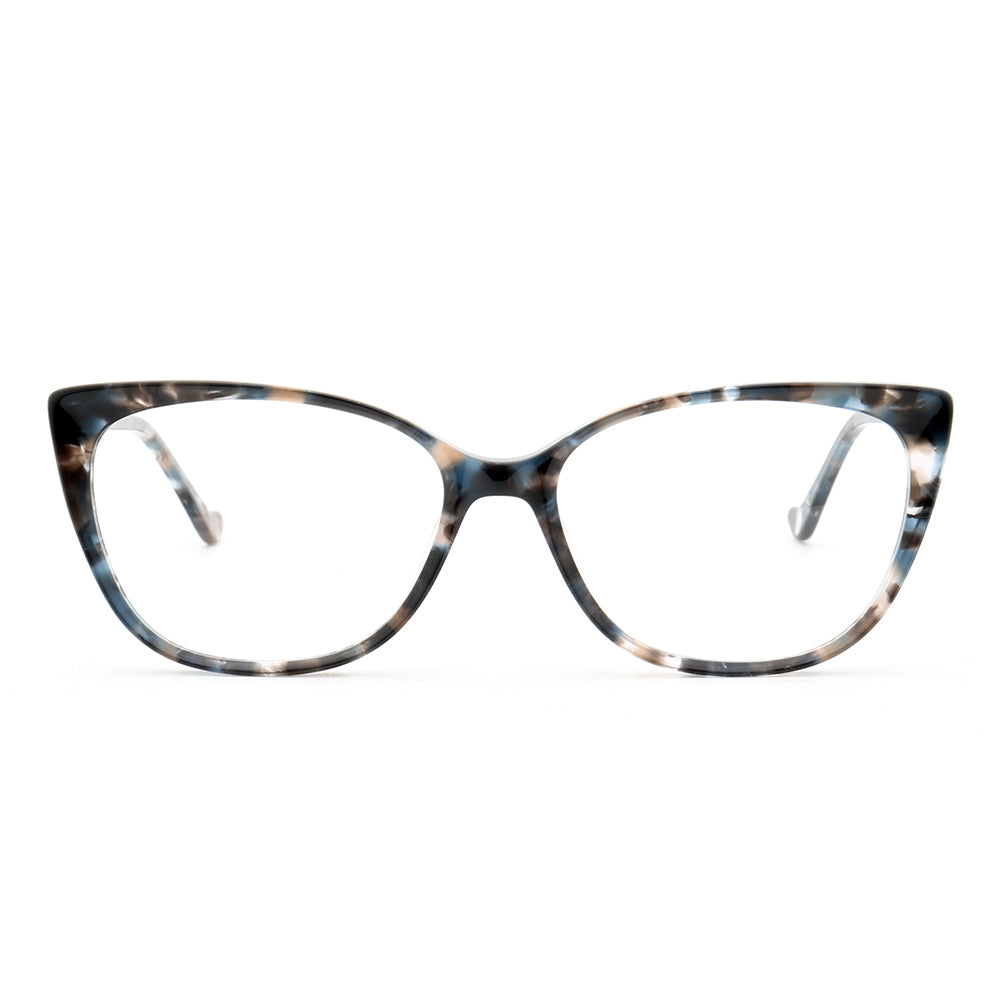 Amelia | Patterned Cat Eye Glasses For Women | Colorful Acetate Eyeglasses w/ Tortoise Shell Design
