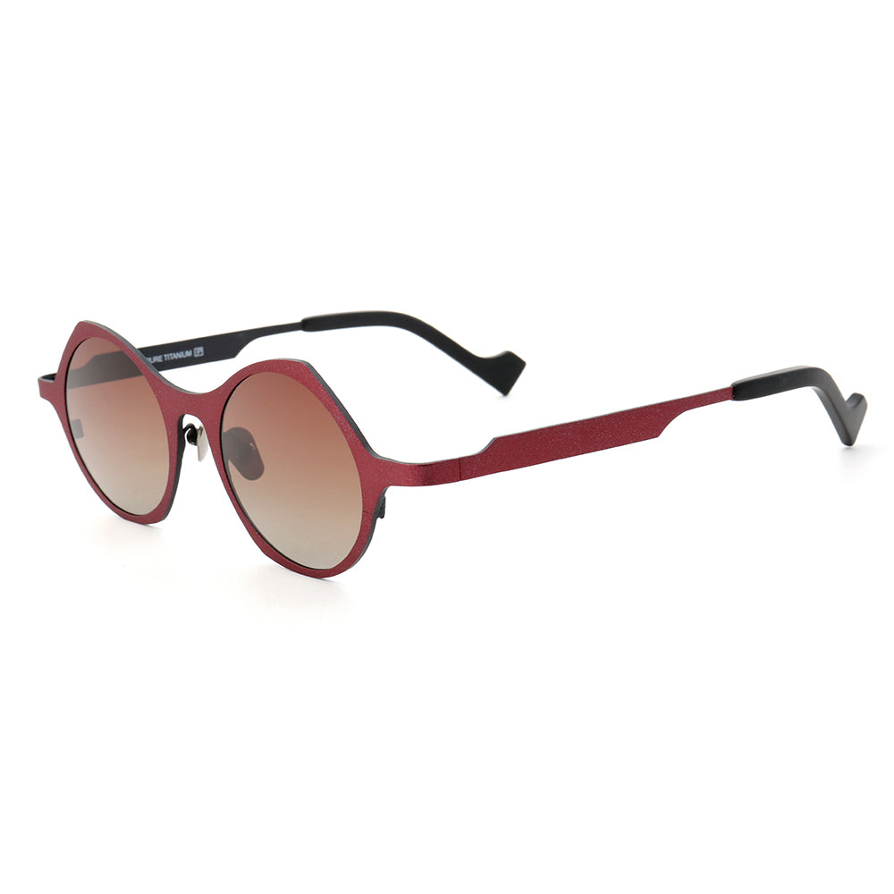 Carmen | Polarized Pure Titanium Unisex Sunglasses | Fashionable Full Rim Frame w/ Polarized Lenses
