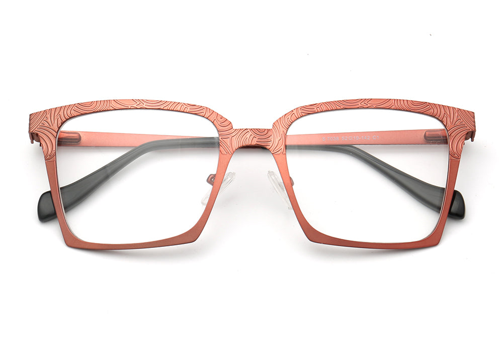 Aspen | Modern Square Stainless Steel Eyeglass Frames | Full Rim Durable Design