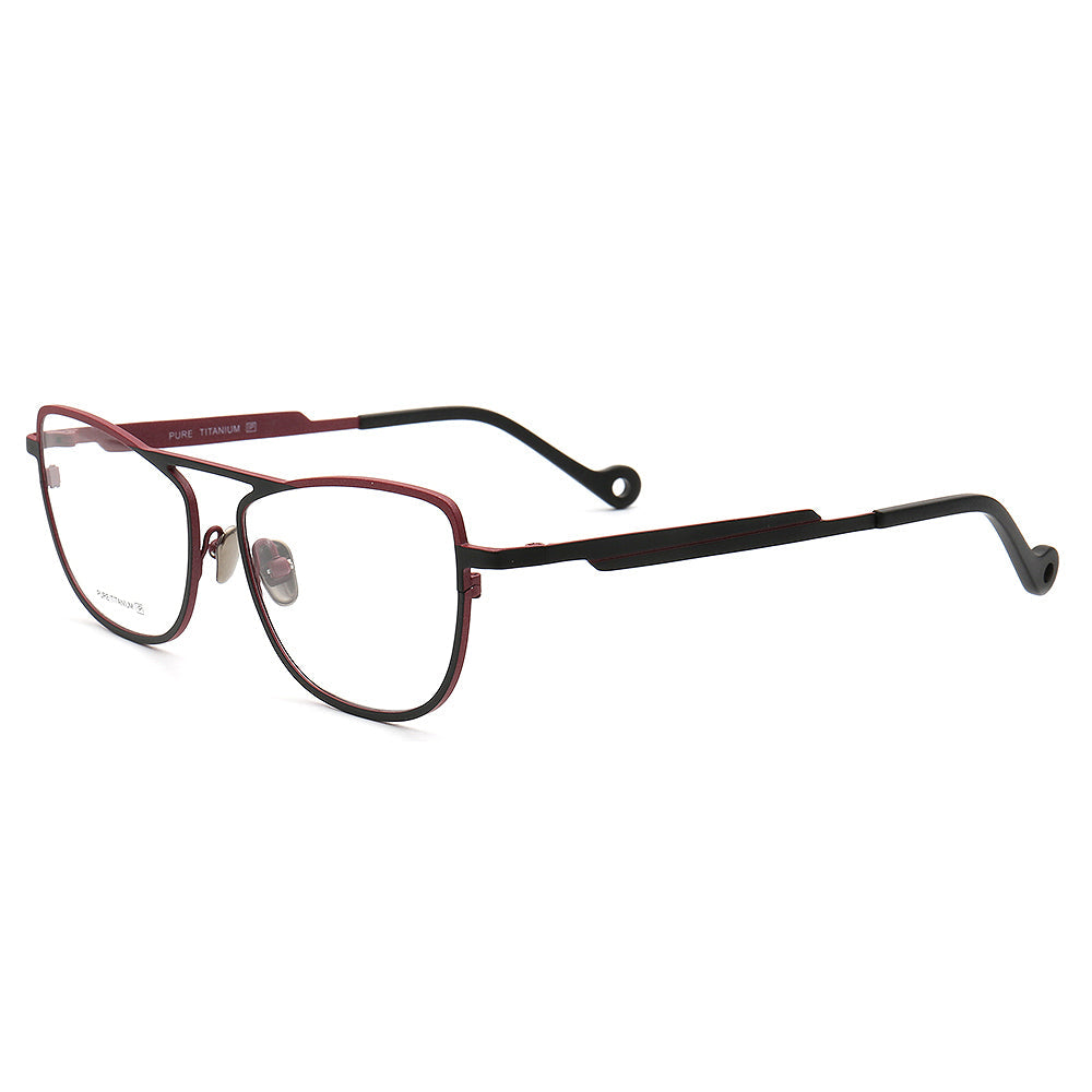 Tristan | Flat Top Multicolor Glasses w/ Titanium Frame | Modern Style For Women & Men