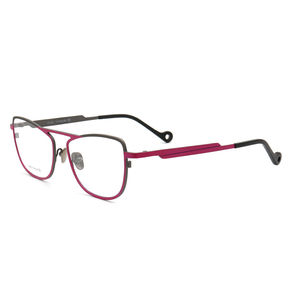 Tristan | Flat Top Multicolor Glasses w/ Titanium Frame | Modern Style For Women & Men