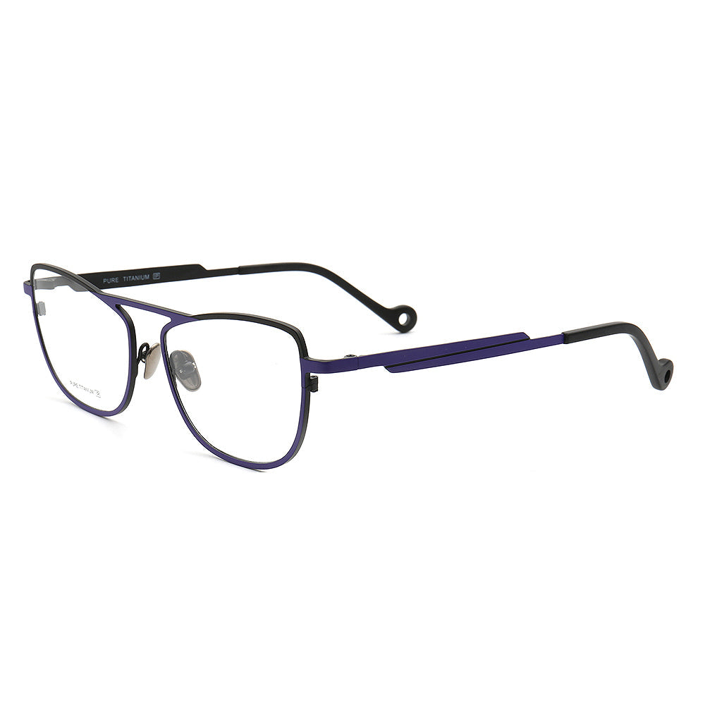 Tristan | Flat Top Multicolor Glasses w/ Titanium Frame | Modern Style For Women & Men