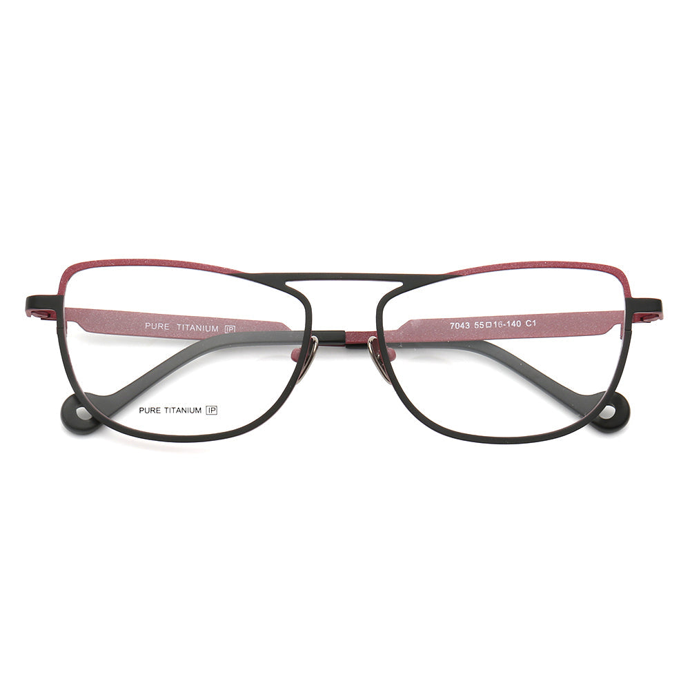 Tristan | Flat Top Multicolor Glasses w/ Titanium Frame | Modern Style For Women & Men
