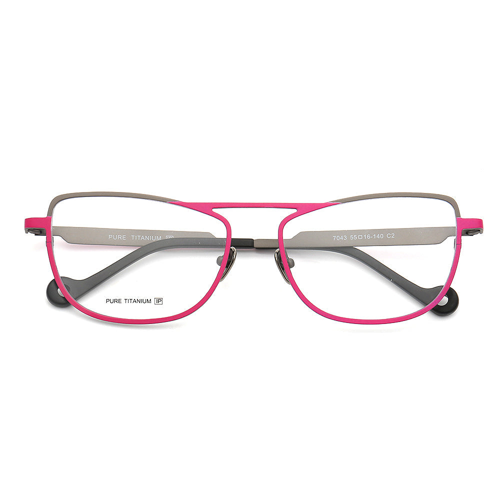 Tristan | Flat Top Multicolor Glasses w/ Titanium Frame | Modern Style For Women & Men