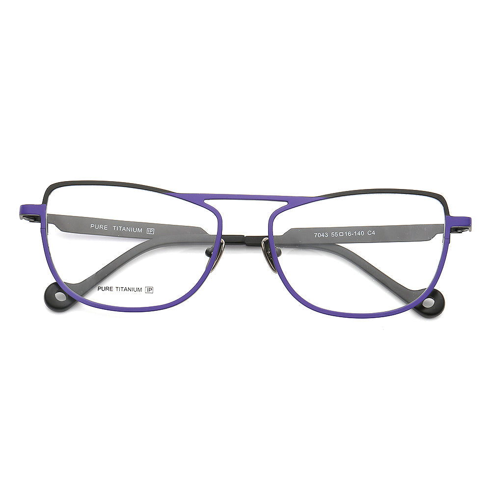 Tristan | Flat Top Multicolor Glasses w/ Titanium Frame | Modern Style For Women & Men