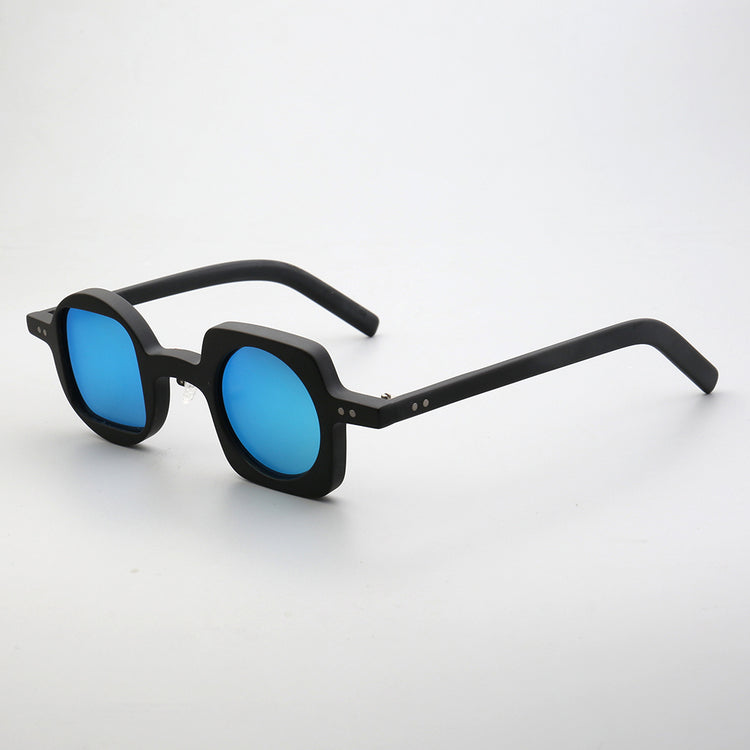 Scene | Mismatch Polarized Sunglasses w/ Tortoise Shell Pattern | Unique Retro Square & Circle Frames
