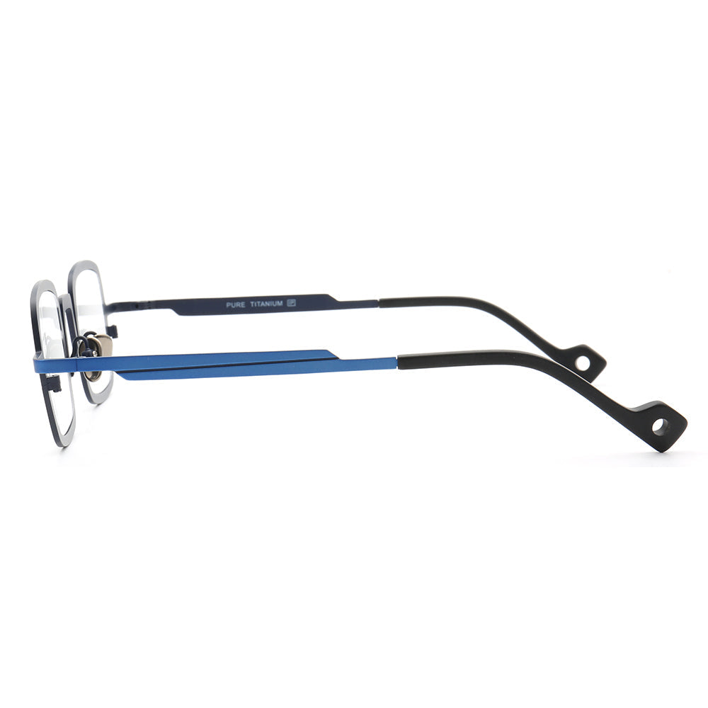 Rueben | Funky Square Full Rim Titanium Glasses Frames | Modern Two Toned Lightweight Eyeglasses Online