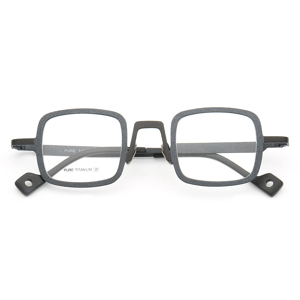 Rueben | Funky Square Full Rim Titanium Glasses Frames | Modern Two Toned Lightweight Eyeglasses Online
