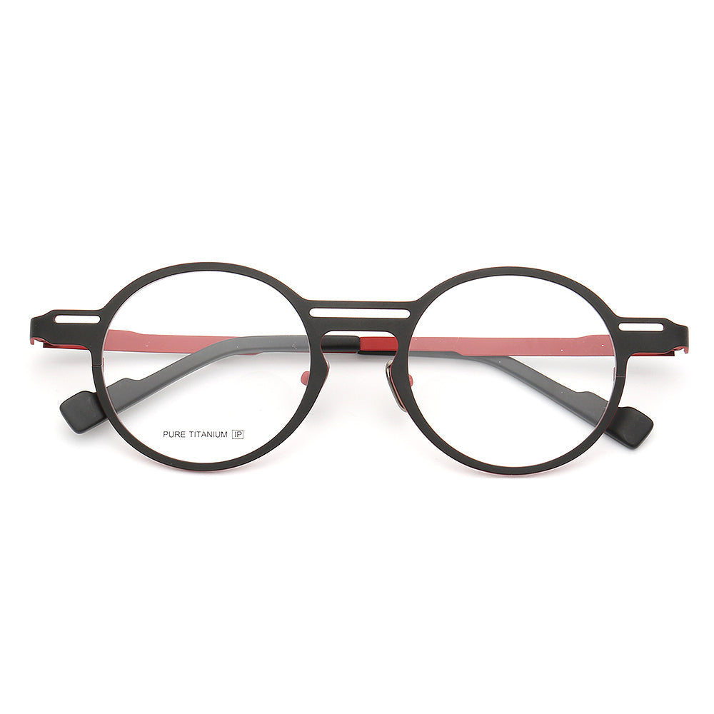Carson | Unique Circular Titanium Eyeglasses | Multicolor Lightweight Frame For Men & Women