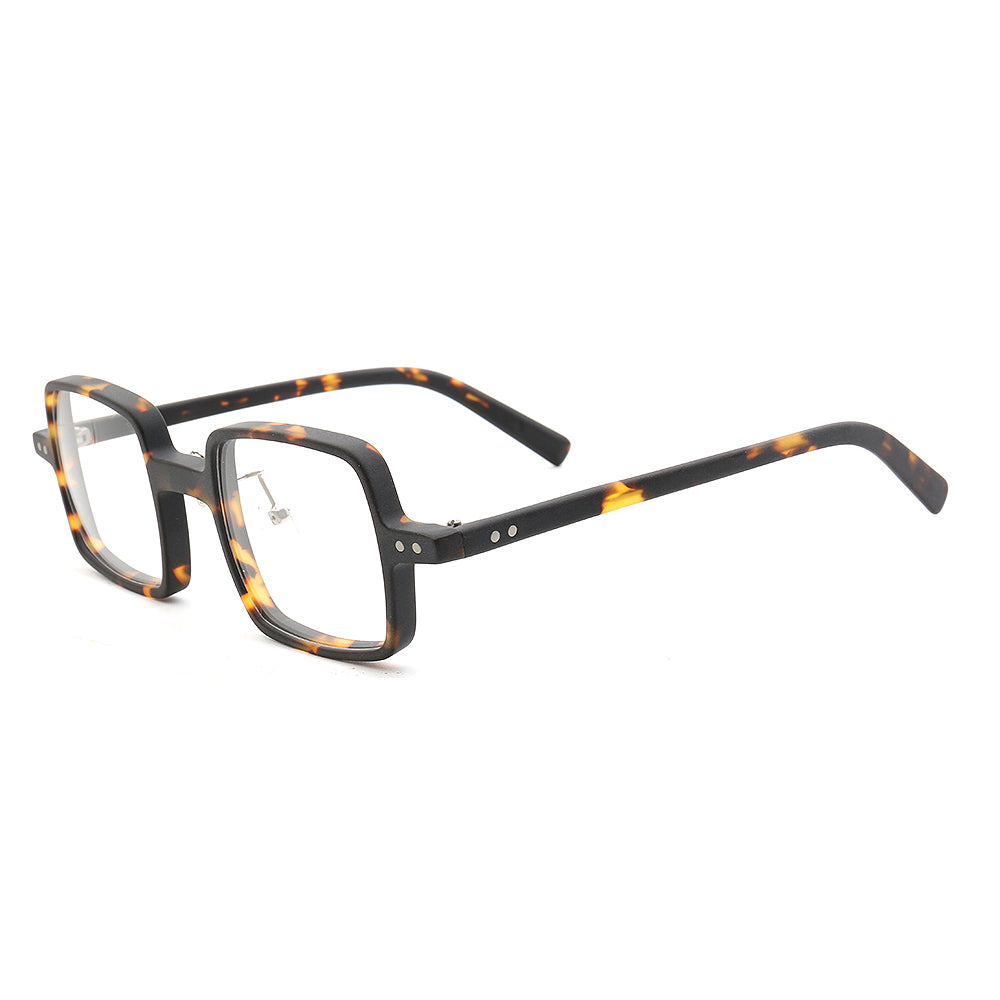 Laurence | Mens Square Full Rim Eyeglasses | Light Tortoise Shell Matte Eyewear Frames Online