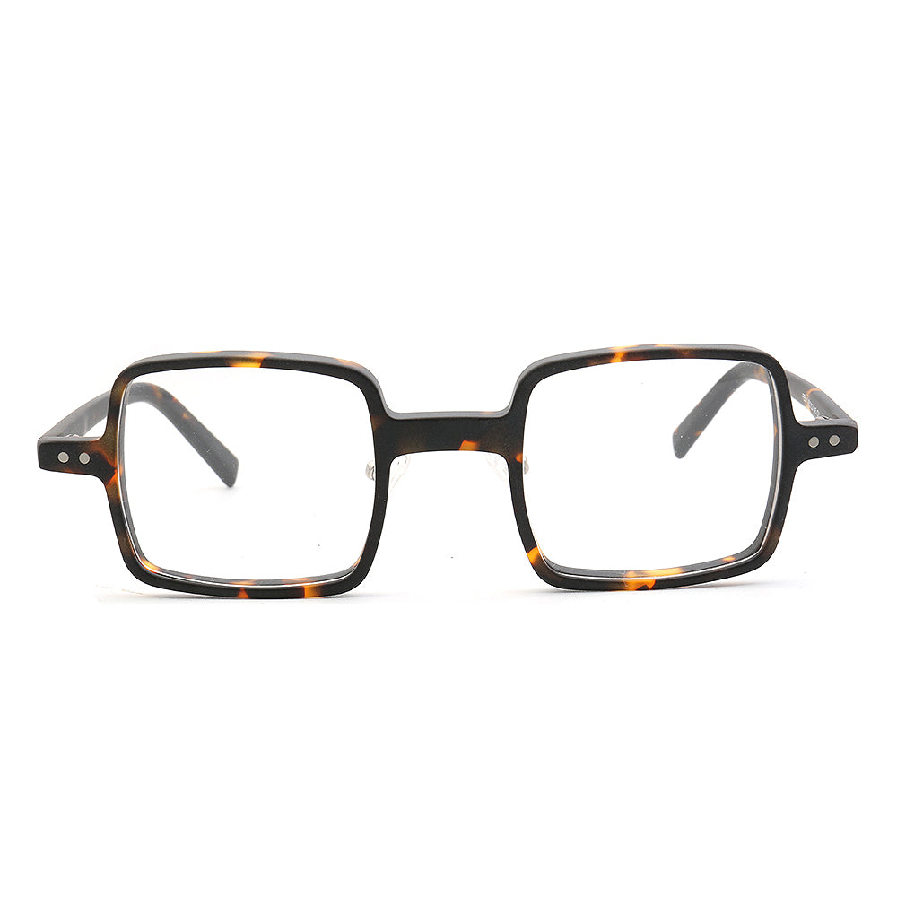 Laurence | Mens Square Full Rim Eyeglasses | Light Tortoise Shell Matte Eyewear Frames Online