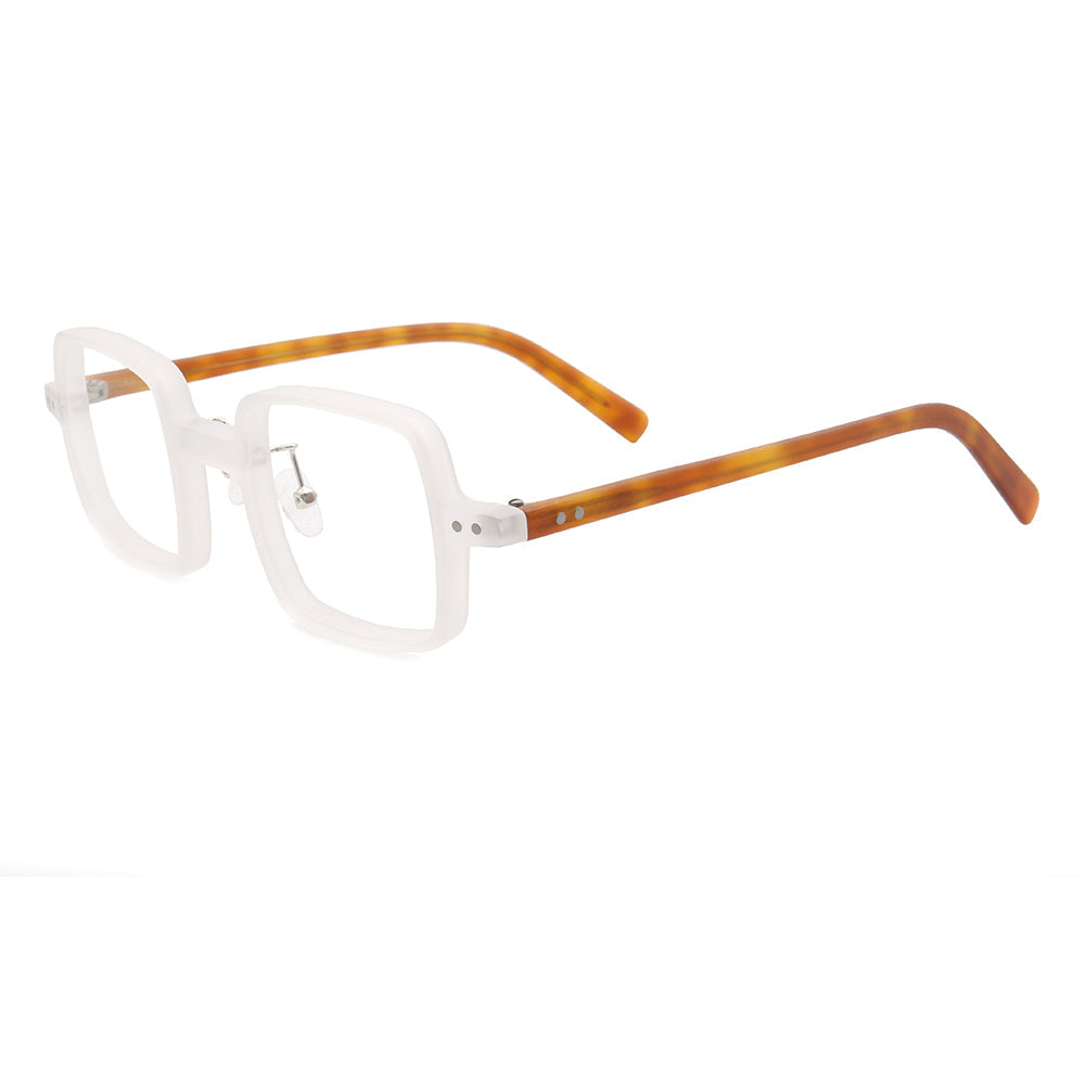 Laurence | Mens Square Full Rim Eyeglasses | Light Tortoise Shell Matte Eyewear Frames Online