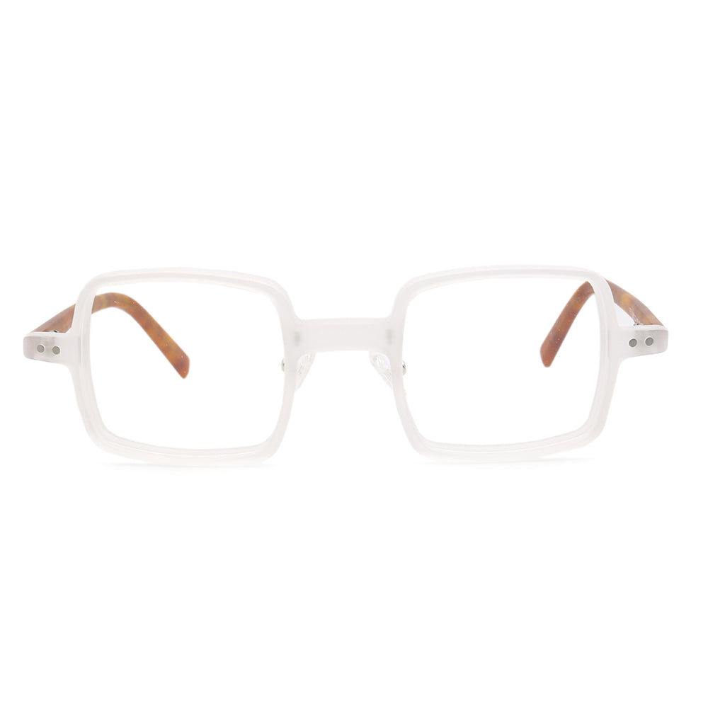 Laurence | Mens Square Full Rim Eyeglasses | Light Tortoise Shell Matte Eyewear Frames Online