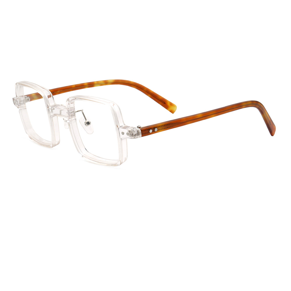 Laurence | Mens Square Full Rim Eyeglasses | Light Tortoise Shell Matte Eyewear Frames Online