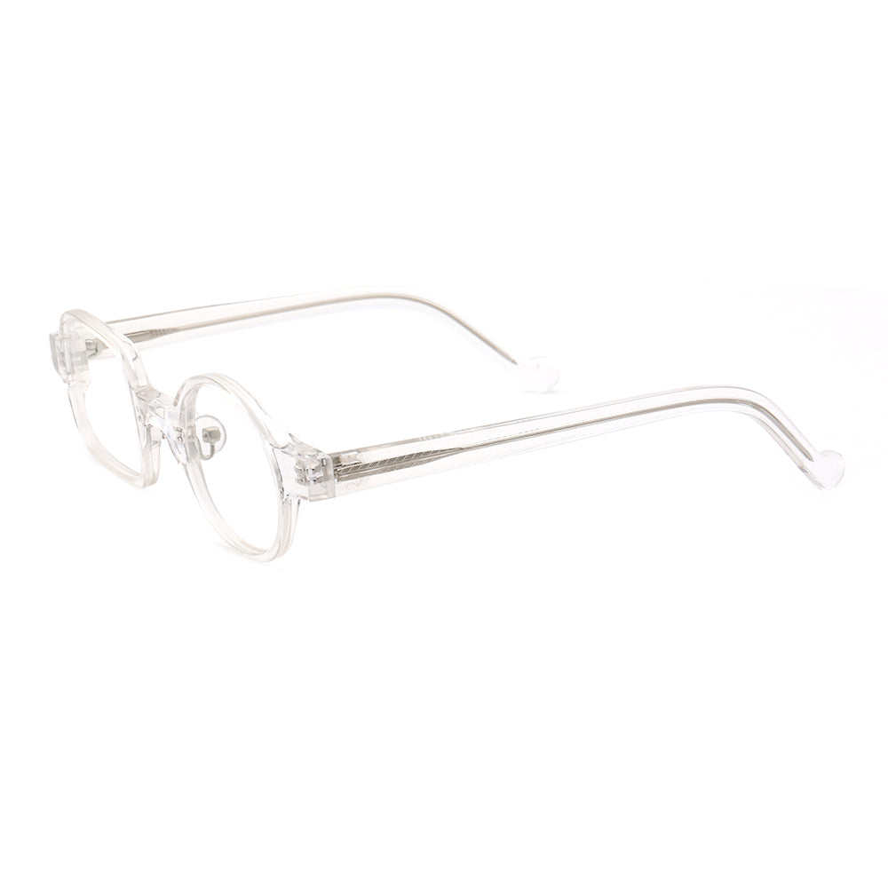 Distinct | Retro Mismatch Eyeglasses For Men & Women | Funky Round Square Frame w/ Tortoise Shell Finish