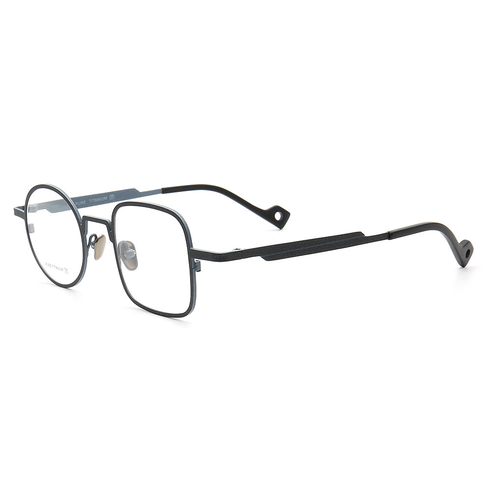 Ocean | Funky Modern Mismatched Eyeglasses Frames | Pure Titanium Square & Round Eyewear Modern