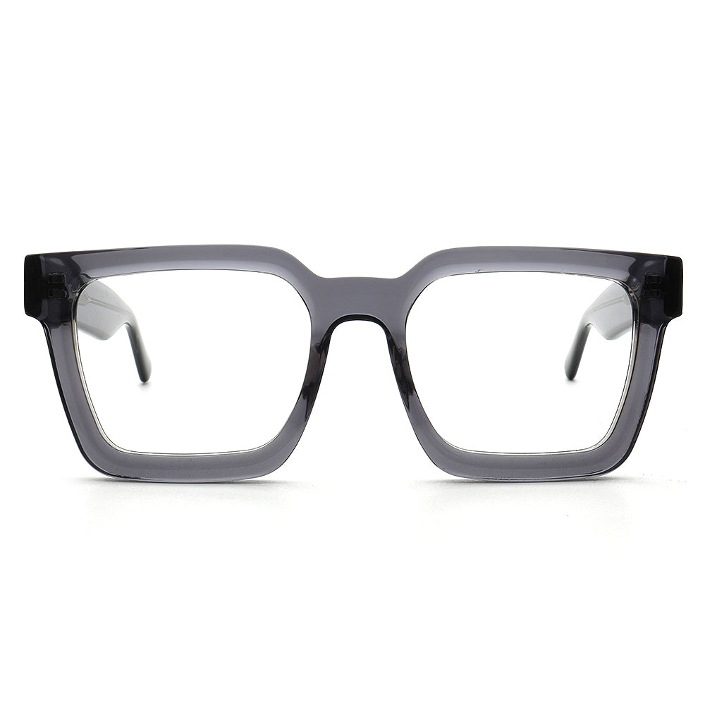 Charlie | 80s Classic Mens Square Glasses Frames | Oversize Womens Bulky Trendy Eyeglasses