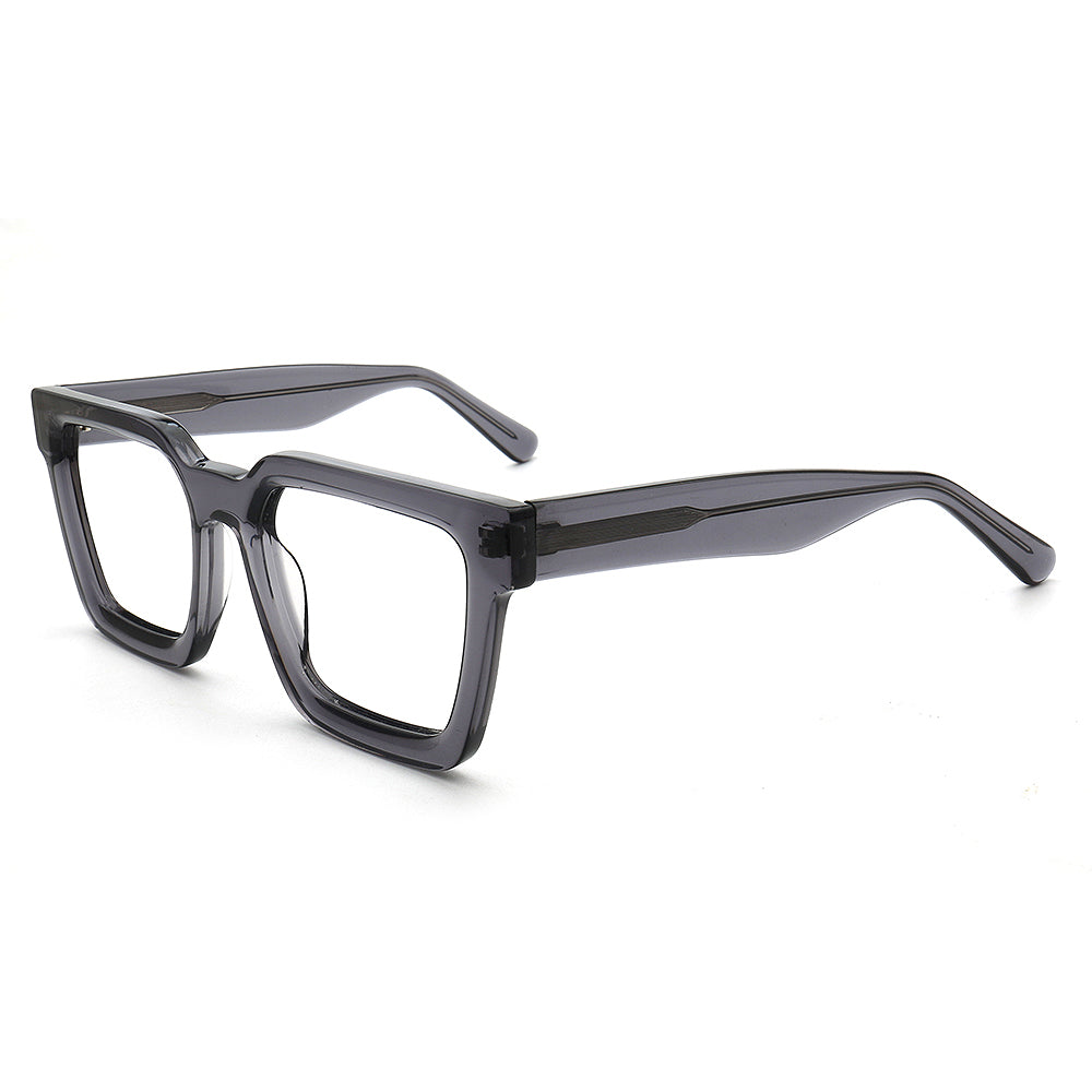 Charlie | 80s Classic Mens Square Glasses Frames | Oversize Womens Bulky Trendy Eyeglasses