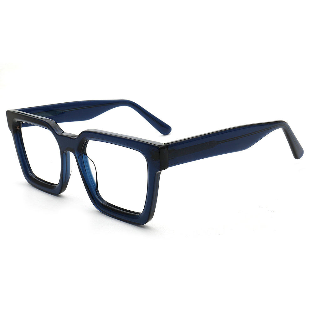 Charlie | 80s Classic Mens Square Glasses Frames | Oversize Womens Bulky Trendy Eyeglasses