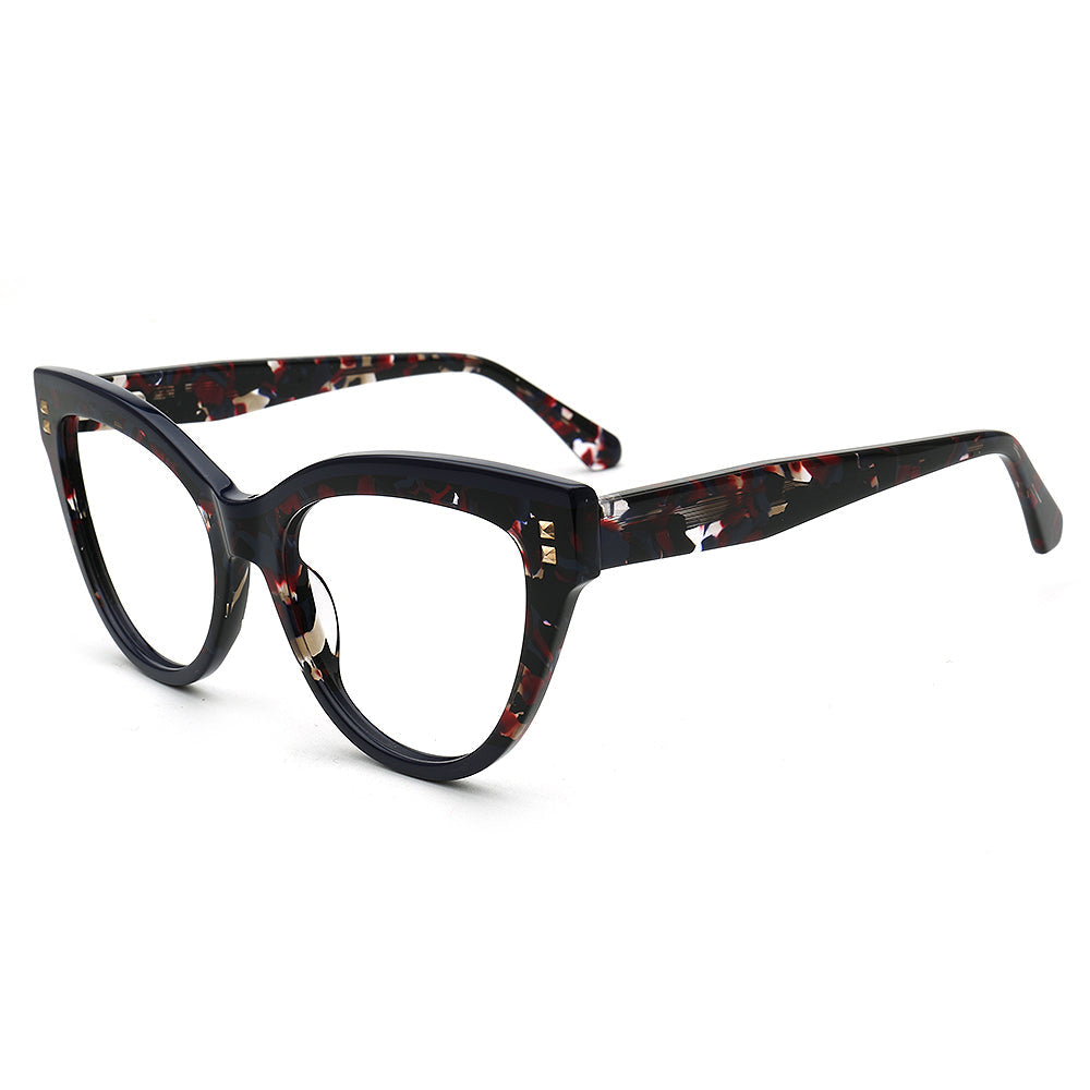 Clara | Modern Womens Cat Eye Optical Eyeglasses | Vintage Tortoise Leopard Print Glasses Frame for Female