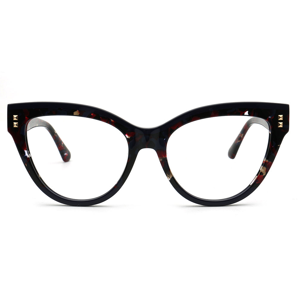 Clara | Modern Womens Cat Eye Optical Eyeglasses | Vintage Tortoise Leopard Print Glasses Frame for Female