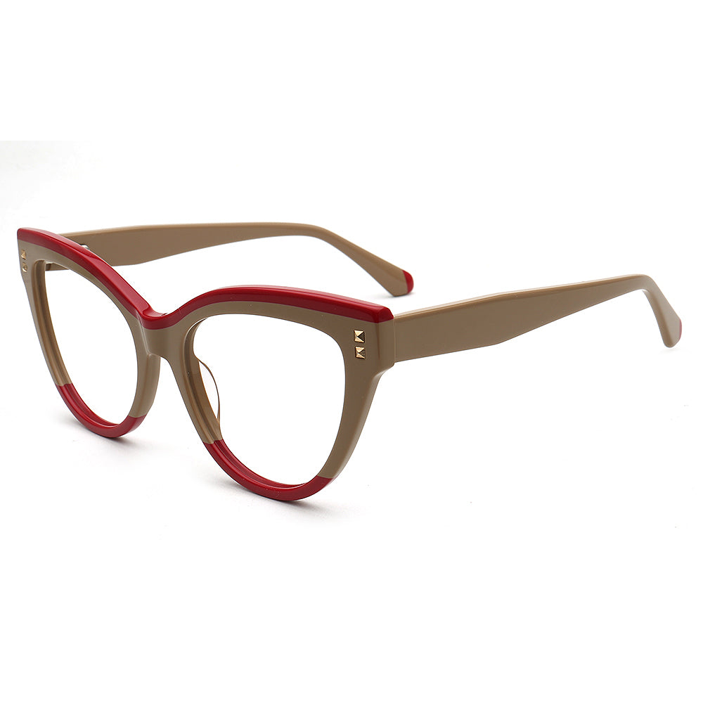 Clara | Modern Womens Cat Eye Optical Eyeglasses | Vintage Tortoise Leopard Print Glasses Frame for Female