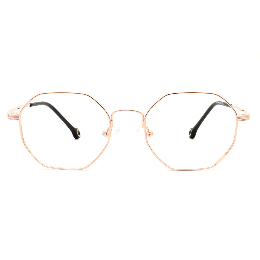 Pure | Flexible Bendable Full Rim Memory Metal Glasses | Polygon Geometric Frame For Men & Women