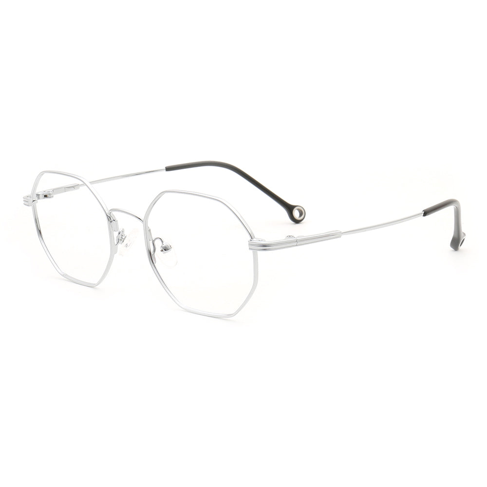 Pure | Flexible Bendable Full Rim Memory Metal Glasses | Polygon Geometric Frame For Men & Women