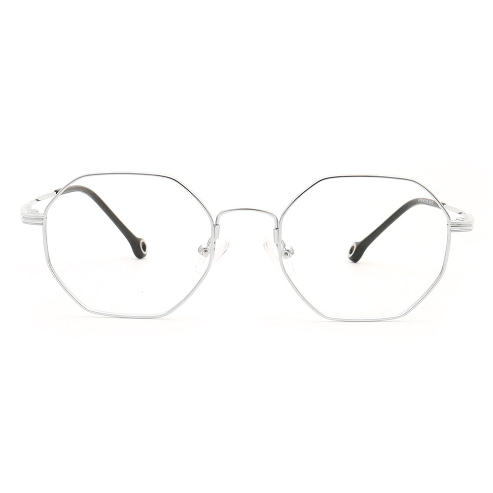 Pure | Flexible Bendable Full Rim Memory Metal Glasses | Polygon Geometric Frame For Men & Women