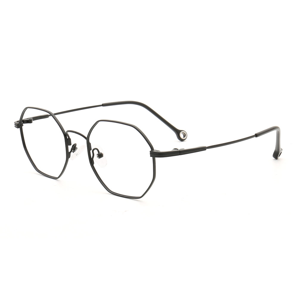 Pure | Flexible Bendable Full Rim Memory Metal Glasses | Polygon Geometric Frame For Men & Women