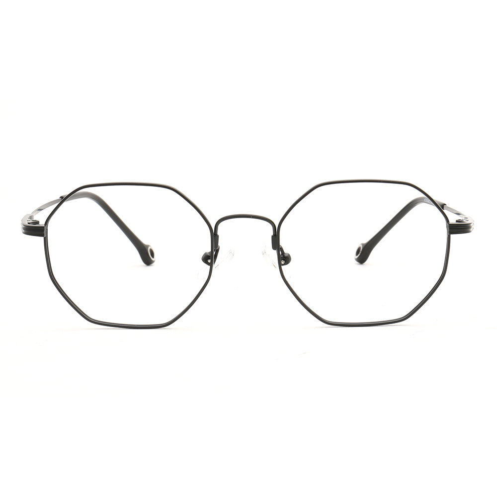 Pure | Flexible Bendable Full Rim Memory Metal Glasses | Polygon Geometric Frame For Men & Women