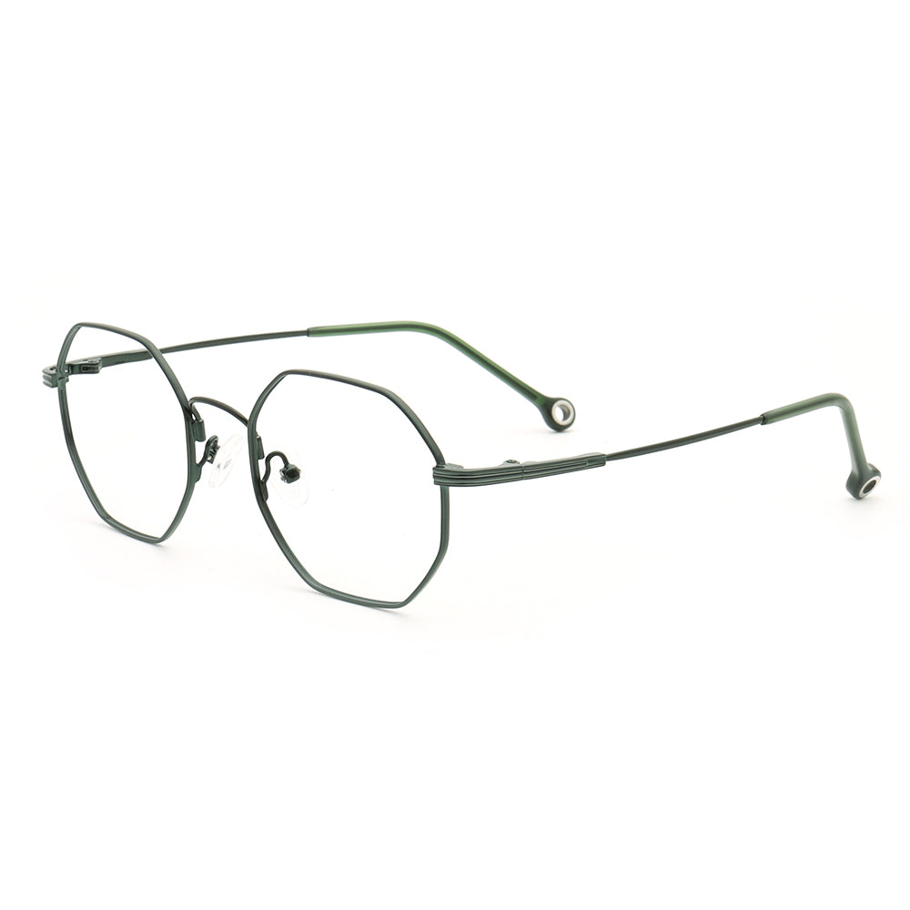 Pure | Flexible Bendable Full Rim Memory Metal Glasses | Polygon Geometric Frame For Men & Women