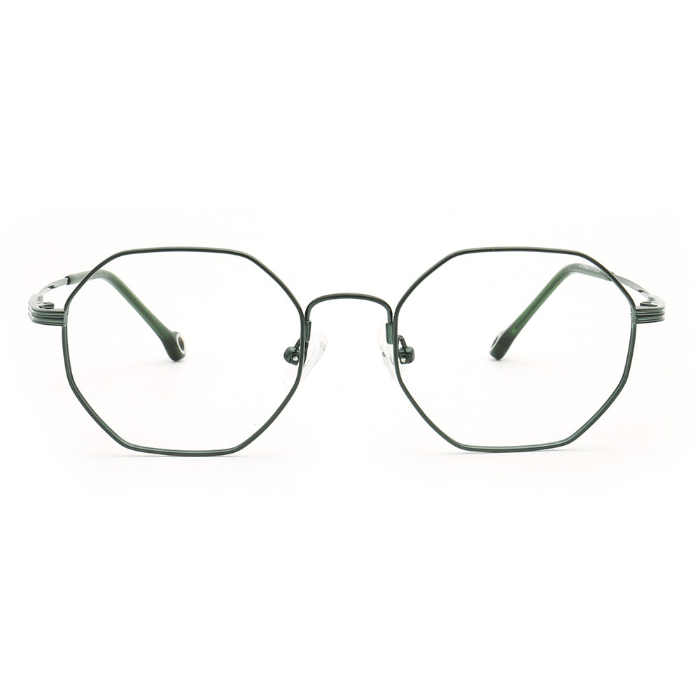 Pure | Flexible Bendable Full Rim Memory Metal Glasses | Polygon Geometric Frame For Men & Women