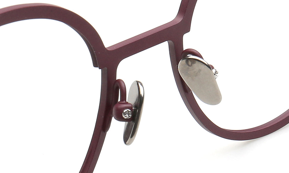 Rowan | Stylish Round Red Women Titanium Eyeglasses | Retro Two Tone Green Men Glasses Frames
