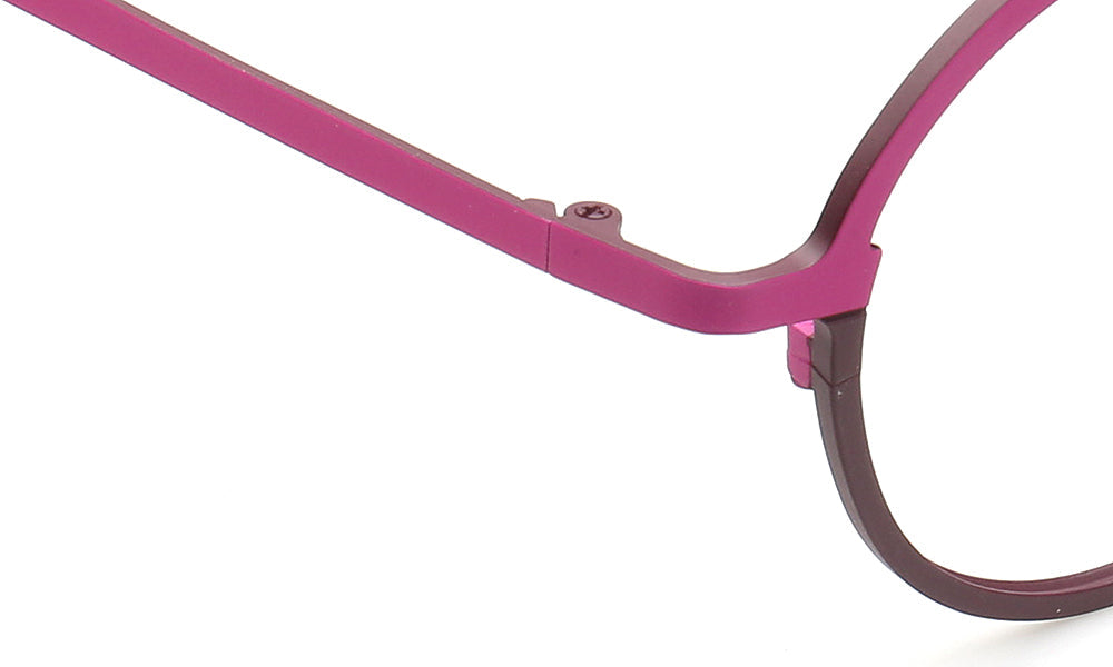 Rowan | Stylish Round Red Women Titanium Eyeglasses | Retro Two Tone Green Men Glasses Frames