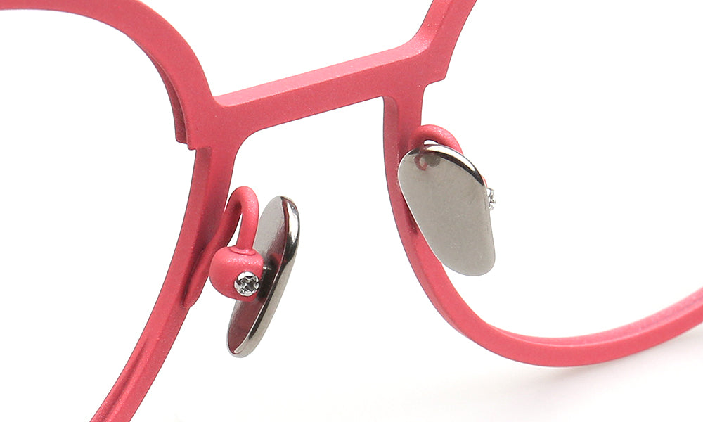 Rowan | Stylish Round Red Women Titanium Eyeglasses | Retro Two Tone Green Men Glasses Frames