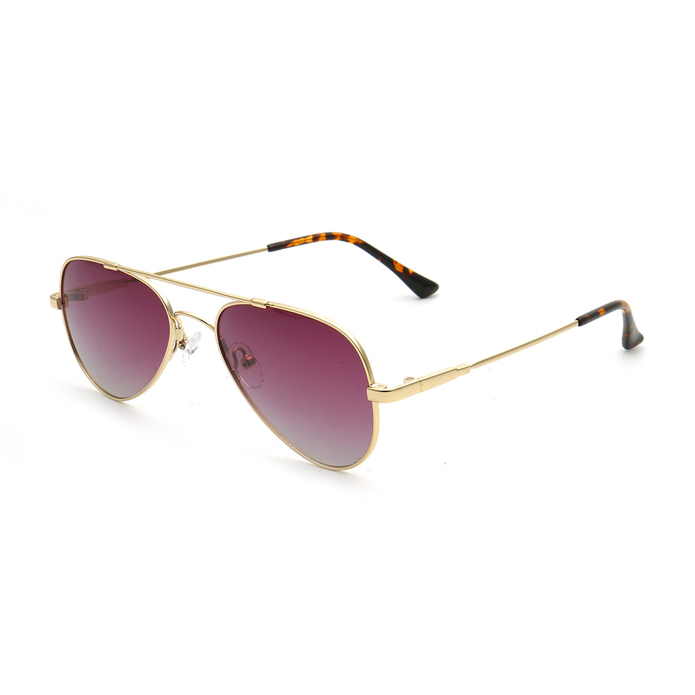 Domingo | Retro Pilot Style Sunglasses For Men & Women | Flexible Bendable Memory Metal Frame w/ Polarized Lenses