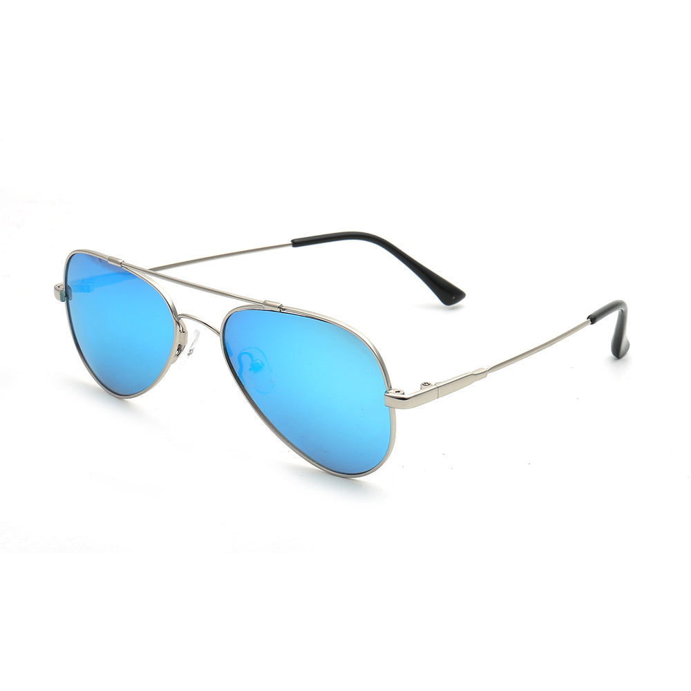 Domingo | Retro Pilot Style Sunglasses For Men & Women | Flexible Bendable Memory Metal Frame w/ Polarized Lenses
