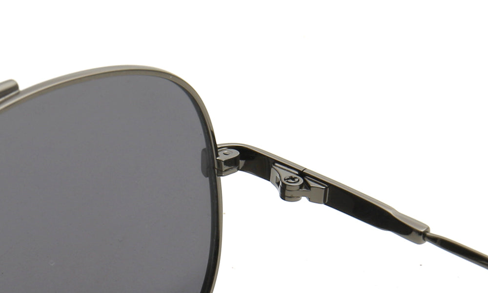 Domingo | Retro Pilot Style Sunglasses For Men & Women | Flexible Bendable Memory Metal Frame w/ Polarized Lenses
