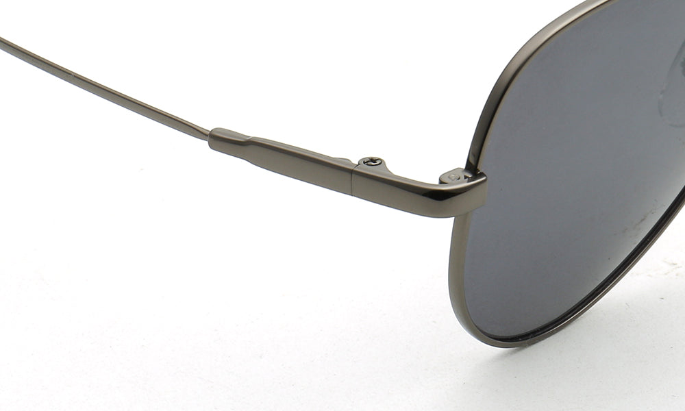 Domingo | Retro Pilot Style Sunglasses For Men & Women | Flexible Bendable Memory Metal Frame w/ Polarized Lenses