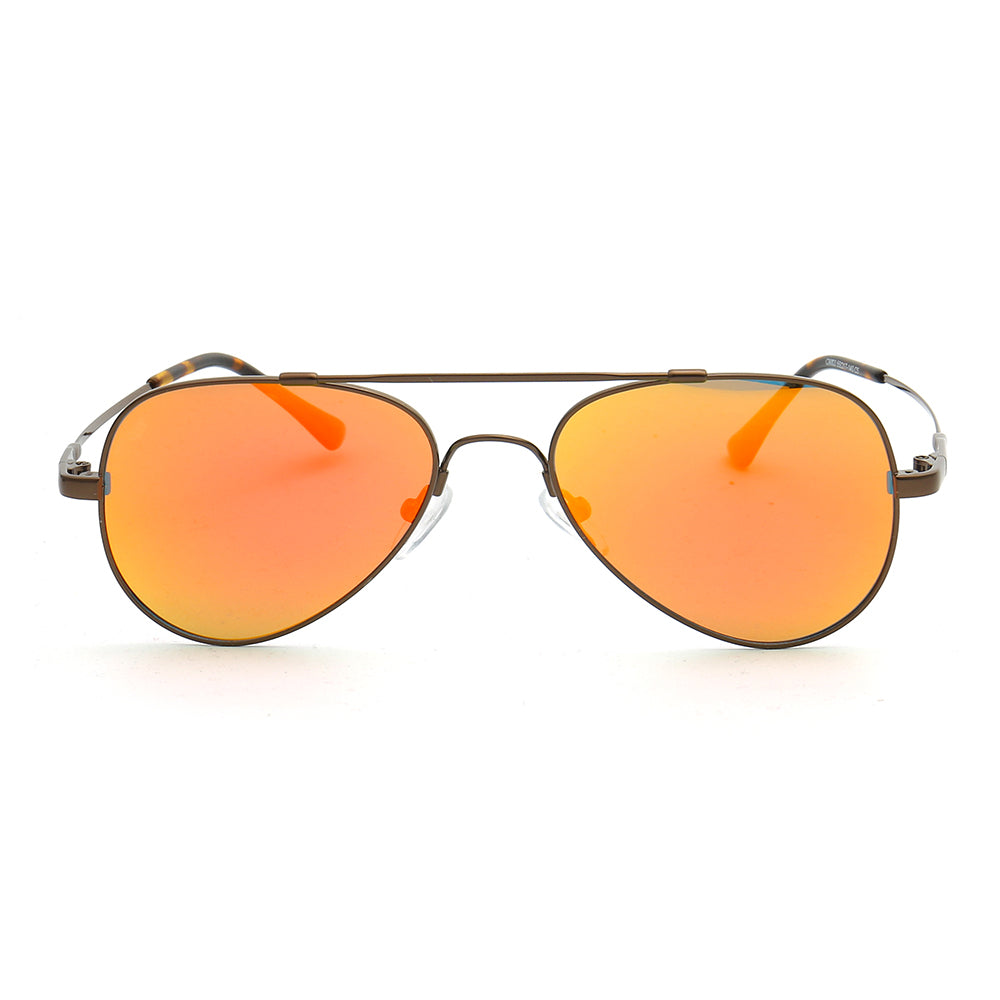Domingo | Retro Pilot Style Sunglasses For Men & Women | Flexible Bendable Memory Metal Frame w/ Polarized Lenses