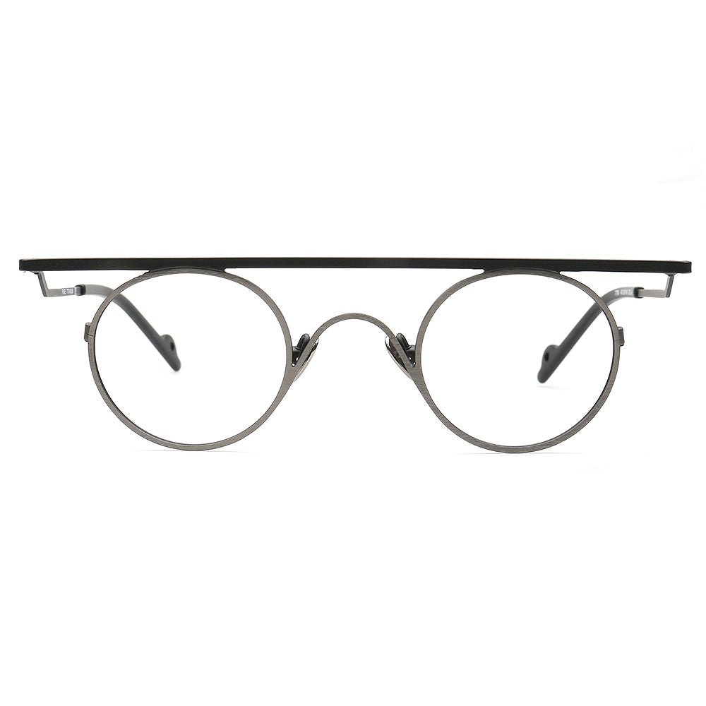 River | Funky Round Titanium Eyeglasses For Women | Vintage Geometric Men Glasses Frames