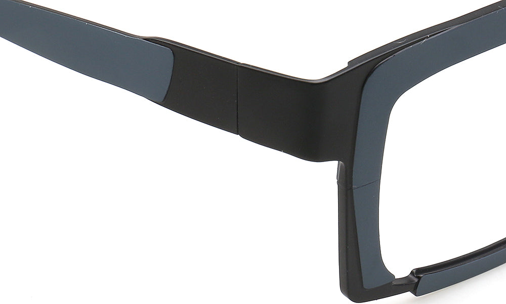 John | Titanium Two Tone Rectangular Eyeglasses For Men | Vintage Business Square Glasses Frames