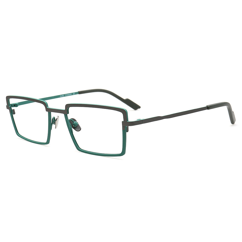 Charles | Classic Mens Rectangle Full Rim Eyeglasses | Modern Two Tone Business Glasses Frames for Men