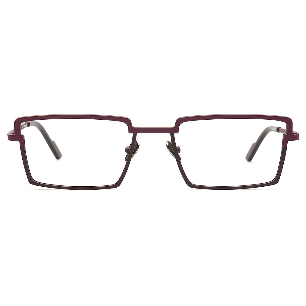 Charles | Classic Mens Rectangle Full Rim Eyeglasses | Modern Two Tone Business Glasses Frames for Men